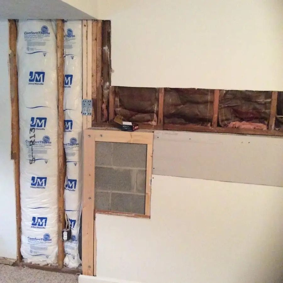 Wall insulation replacement during Contents Cleaning & Restoration in Windsor